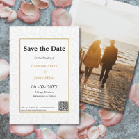 Botanical Save The Date Aztek Gold Colour Accents