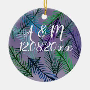Botanical  Save the date  Ornament