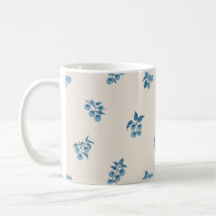 Botanical Scattered Tomato Branch Dusty Cerulean Coffee Mug