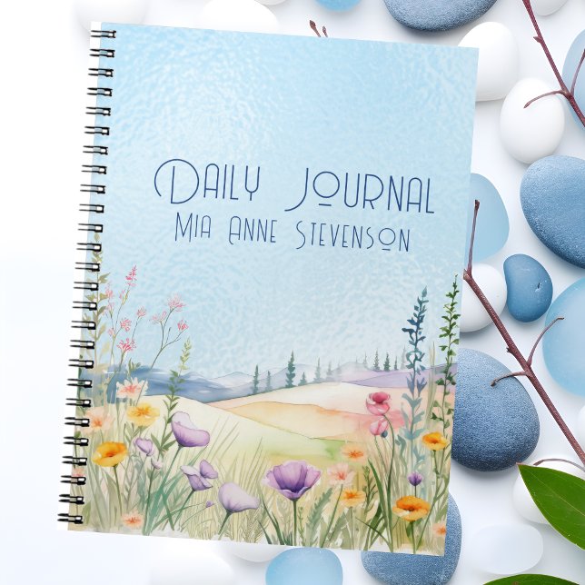 Botanical Scene Name Customised Daily Journal (Creator Uploaded)