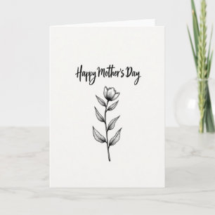 Botanical Script Elegant Card