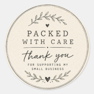Botanical Seal 1.5 Inch Round Thank You Sticker