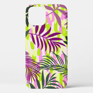Botanical seamless pattern mixed with geometric sh iPhone 12 case