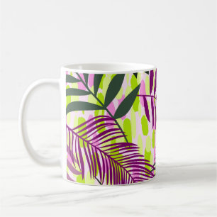 Botanical seamless pattern mixed with geometric sh coffee mug