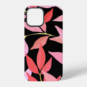 Botanical seamless pattern with leaves. Bright sum iPhone 12 Case