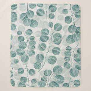 Botanical seamless pattern with vintage graphic si sherpa blanket