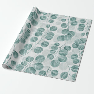 Botanical seamless pattern with vintage graphic si wrapping paper