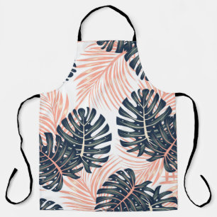 Botanical seamless tropical pattern with bright pl apron