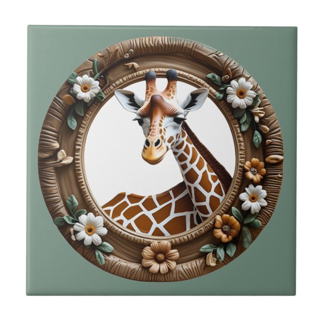Botanical Serengeti Ceramic Tile (Front)