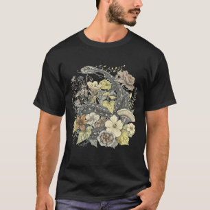 Botanical Serpent & Wildflowers Nature Aesthetic T T-Shirt