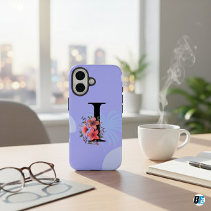 Botanical Shape Boho Retro With Name 1st Capital I iPhone 16 Case