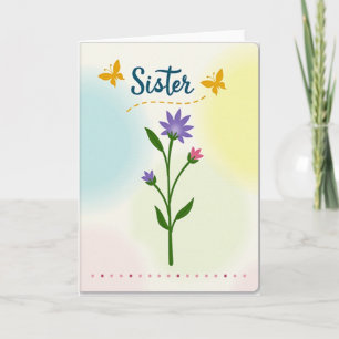 Botanical Sister Day Wish Card
