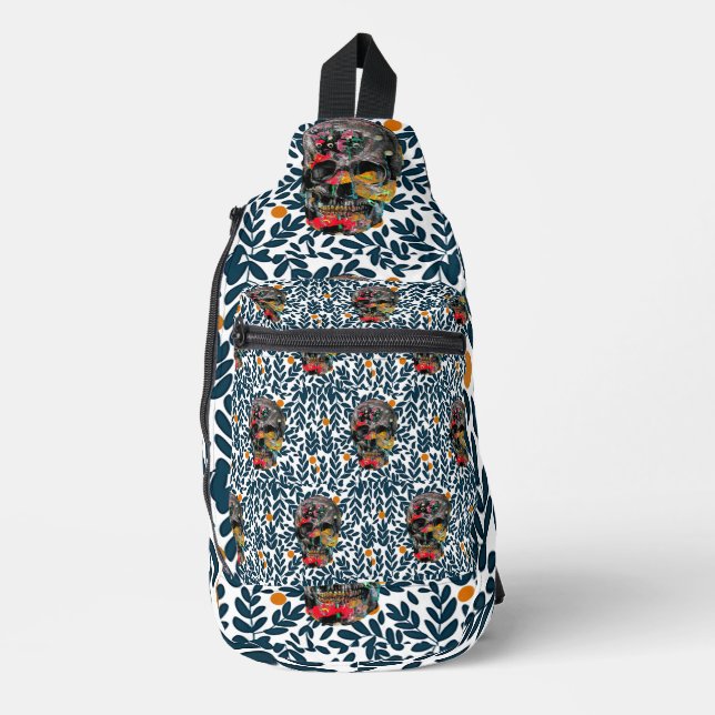 Botanical Skull Tote Bag (Front)
