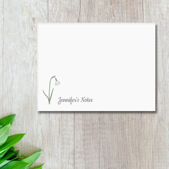 Botanical Snowdrop Pastel Flower Post-it Notes (Botanical Snowdrop Pastel Flower Post-it Notes)