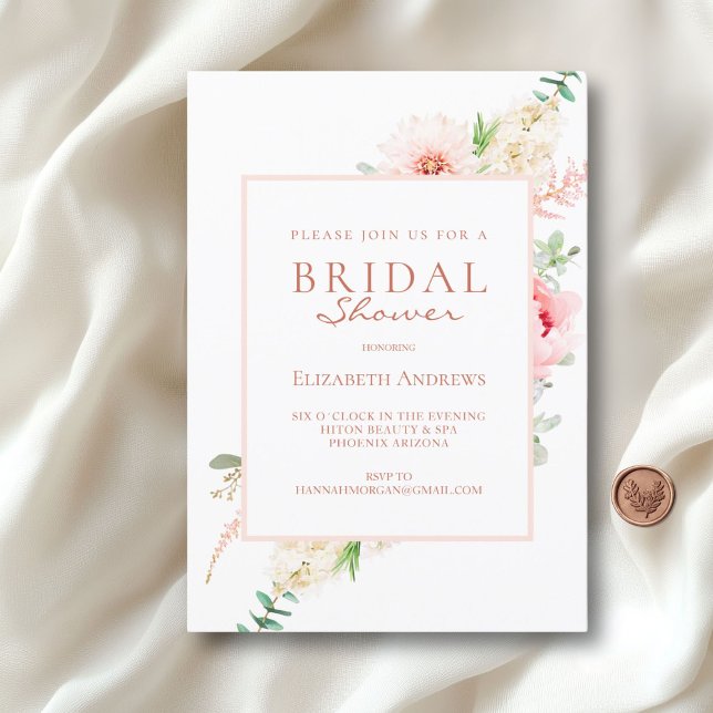 Botanical Spring Bridal Shower Invitation (Botanical Spring Bridal Shower Invitation)