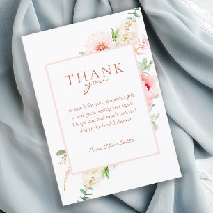 Botanical Spring Bridal Shower "Thank you!" Invitation
