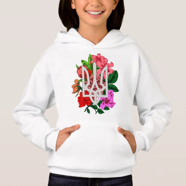 Botanical still and Ukrainian trident tryzub (Front)