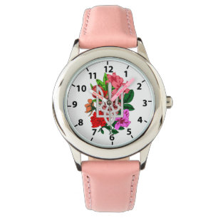 Botanical still and Ukrainian trident tryzub Watch