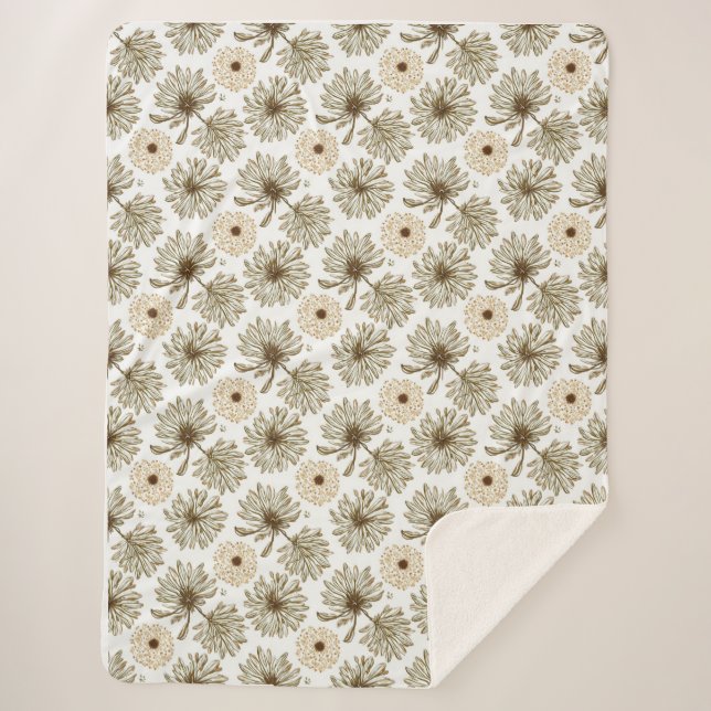 Botanical-style warm blanket (Front)