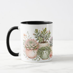 Botanical Succulents "Aloe You Vera Much" Mug