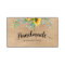 Botanical Sunflower Calligraphy Rustic Handmade