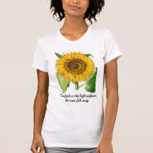 Botanical Sunflower Friend Gift Shirt Top T-Shirt