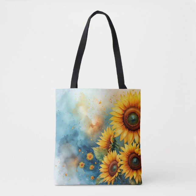 Botanical Sunflower Tote Bag (Front)