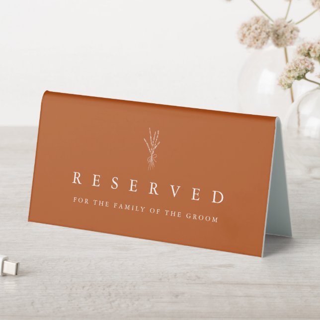 Botanical Terracotta Simple Wedding Reserved (In SItu (Table))