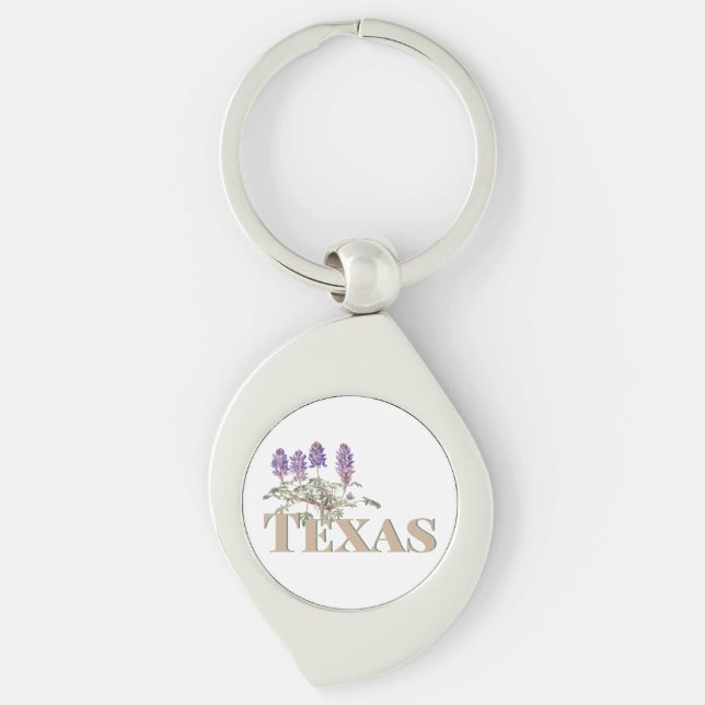 Botanical Texas Bluebonnet 2  Key Ring (Front)