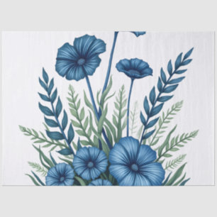 Botanical Tissue Paper with Elegant Floral Design