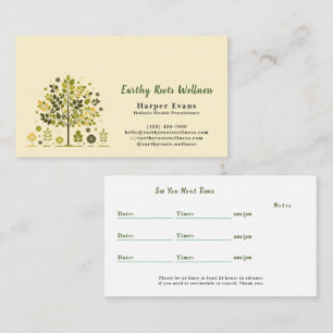 Botanical Tree Holistic Wellness Appointment＆ Business Card