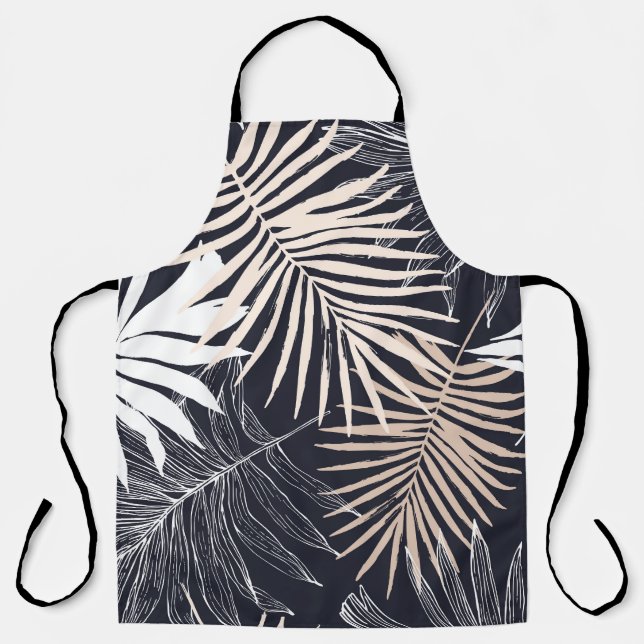 Botanical tropical leaf: vintage graphic apron (Front)