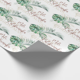 Botanical Tropical Mele Kalikimaka Christmas Wrapping Paper