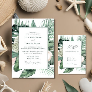 Botanical Tropical Wedding Invitation