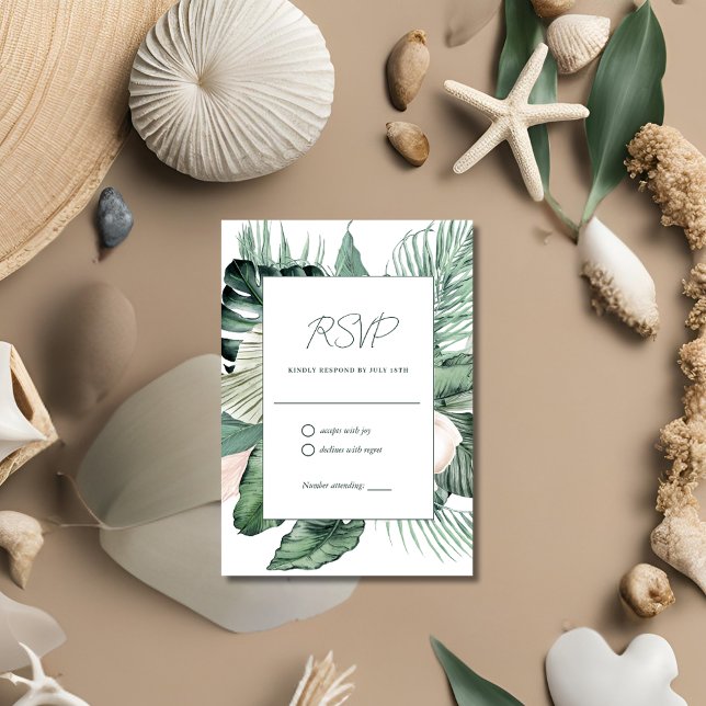 Botanical Tropical Wedding RSVP (Botanical Tropical Wedding RSVP)