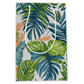 Botanical Tropical Wrapping Paper Medium Gift Bag