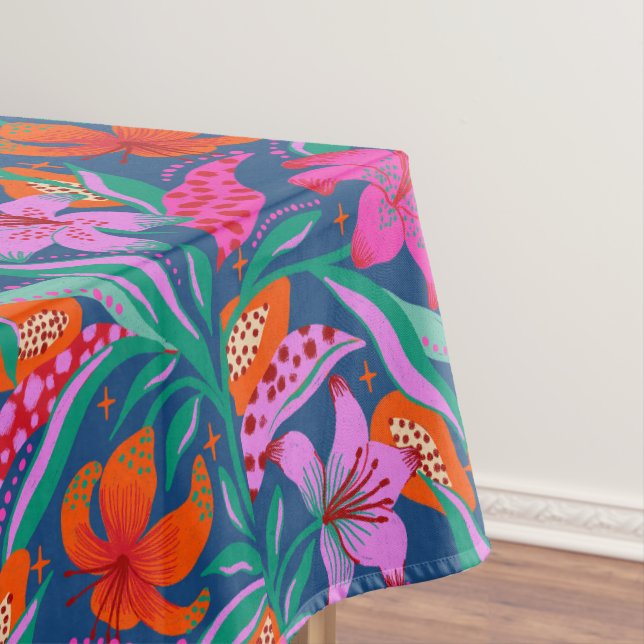 Botanical Vibrant Garden Tablecloth (In Situ)