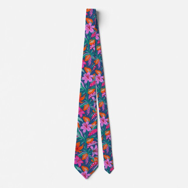 Botanical Vibrant Garden Tie (Front)