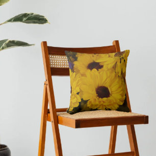 Botanical Viking Pom Mums Floral Cushion
