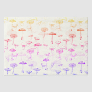 Botanical Vintage Colourful Groovy Mushroom Patter Tissue Paper