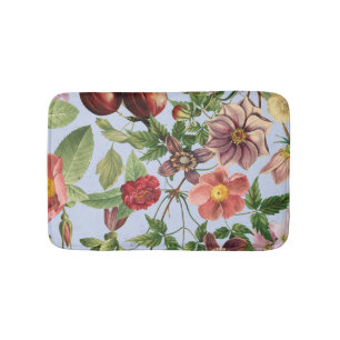 Botanical vintage design bath mat