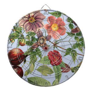 Botanical vintage design dartboard