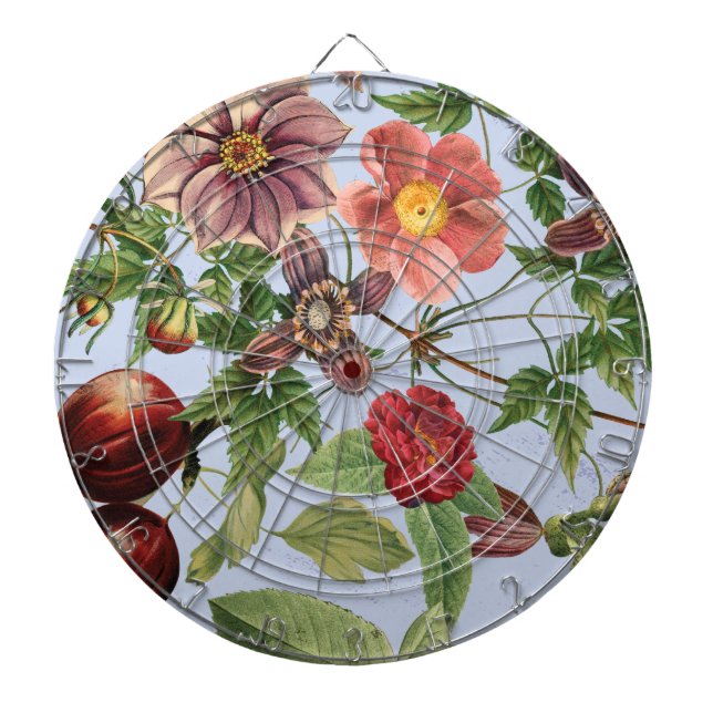 Botanical vintage design dartboard (Front)