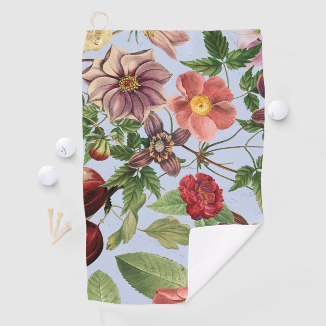 Botanical vintage design golf towel (InSitu)