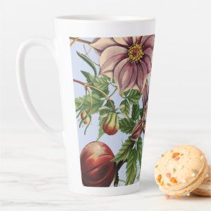 Botanical vintage design latte mug