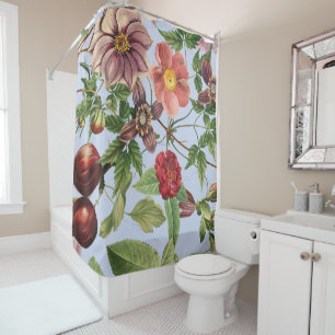 Botanical vintage design shower curtain