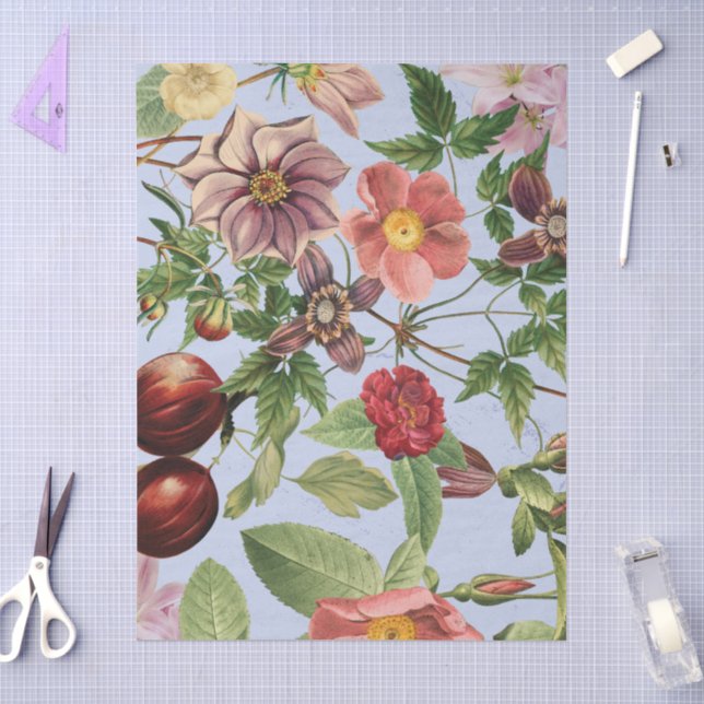 Botanical vintage design tissue paper (Craft)
