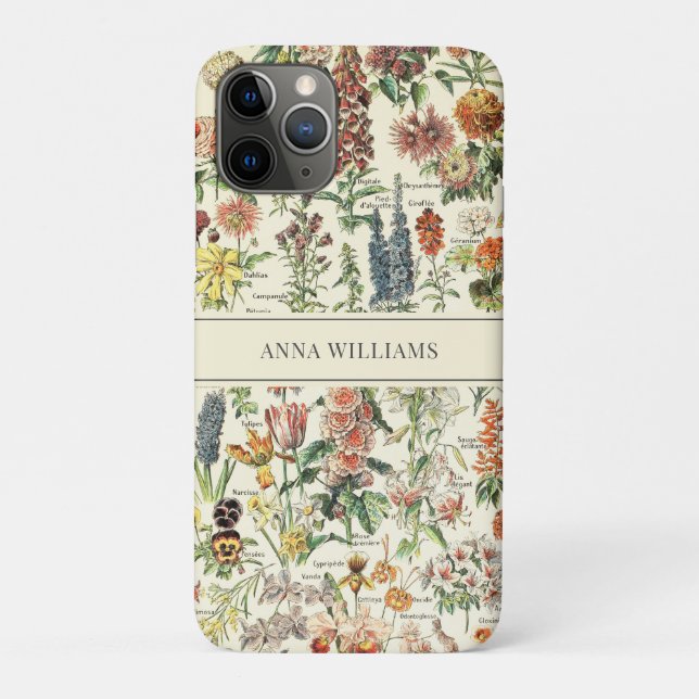 Botanical Vintage Wildflower Floral Personalised Case-Mate iPhone Case (Back)