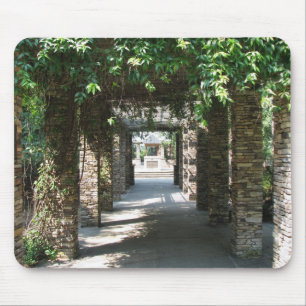 Botanical walkway mouse pad