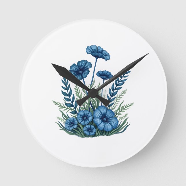 Botanical Wall Clock | Floral Home Decor (Front)